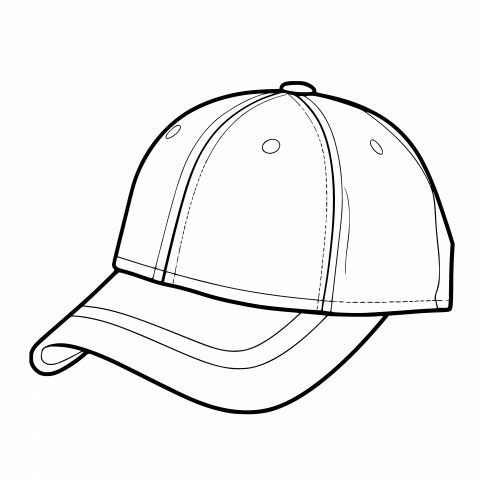 Versatile Baseball Cap Template: Transparent PNG and SVG for High-Resolution Creativity