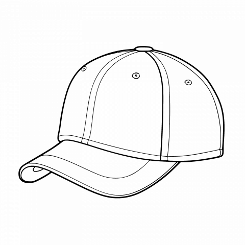 Elevate Your Designs with Transparent PNG and SVG Baseball Cap Template