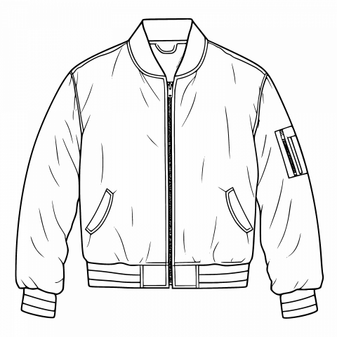 Create Stylish Designs with Transparent PNG and SVG Bomber Jacket Template