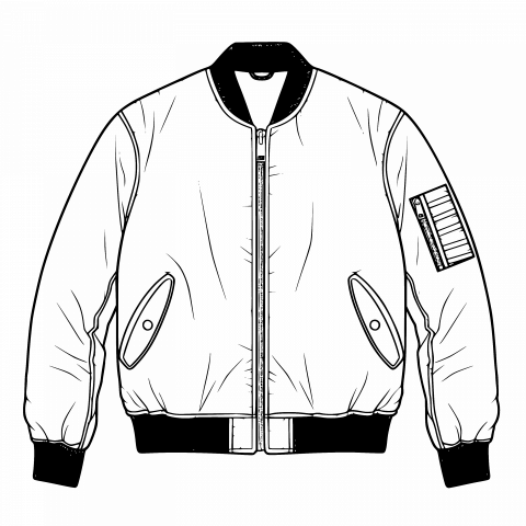 Explore the Trend: Transparent PNG and SVG Bomber Jacket Template