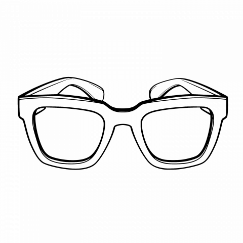 Transparent PNG and SVG Glasses Template - High-Resolution, Free Vector Drawing