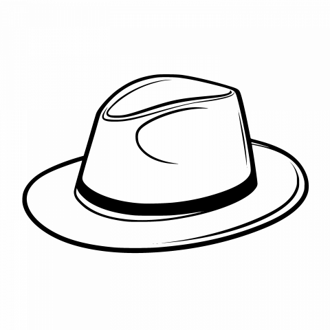 Transparent PNG and SVG Cowboy Hat Template: High-Resolution, Free Vector Illustration