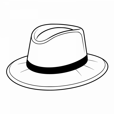 Versatile Cowboy Hat Template: Transparent PNG & SVG for Free Download