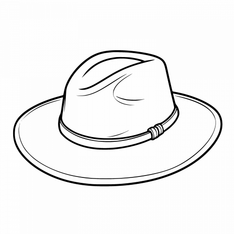 Cowboy Hat Template: Transparent PNG & SVG