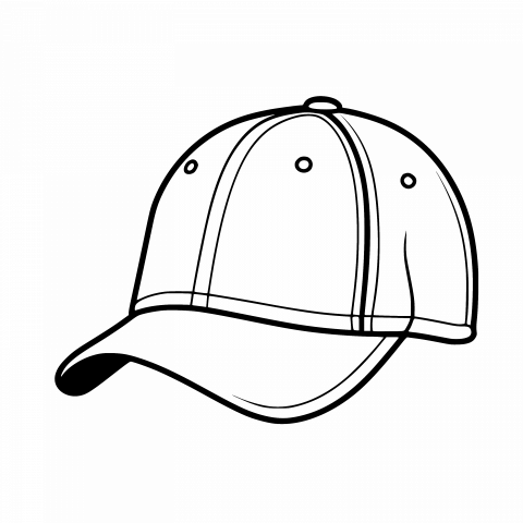 Baseball Hat Template - Free Vector SVG and Transparent PNG