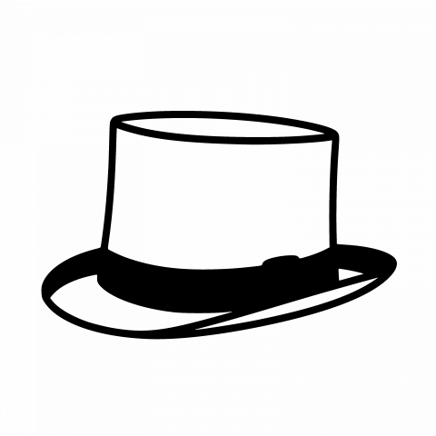 PNG and SVG Template: Bowler Hat Drawing