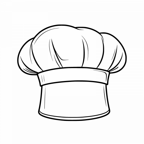 Chef Hat Drawing Template: Free High-Resolution SVG and Transparent PNG