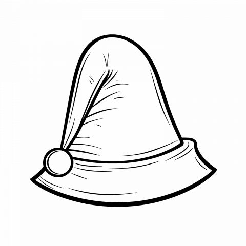 Christmas Hat Drawing Template - Transparent PNG, SVG