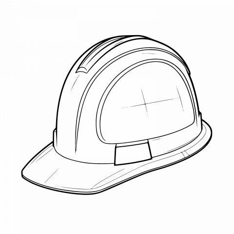 Construction Hat Drawing Template: Free, High-Resolution SVG and Transparent PNG