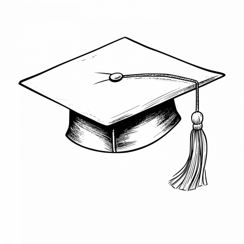 Graduation Hat Drawing Template - Free Clipart transparent PNG & SVG