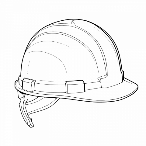 Hard Hat Drawing Template - Free Download SVG, Transparent PNG