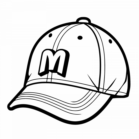 McDonald's Hat Drawing Template - High Resolution, Transparent PNG, SVG