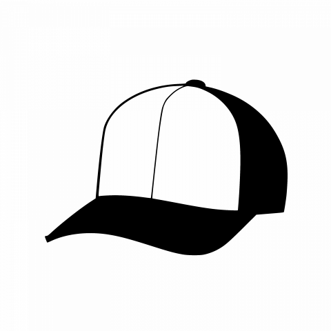 Blank Trucker Hat Drawing Template - Free Download SVG and Transparent PNG