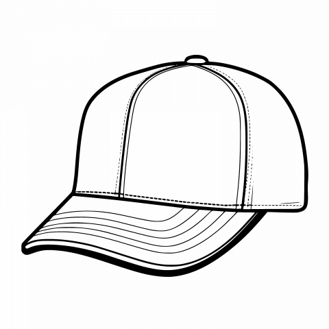 Trucker Hat Template - Free Download Blank Clipart SVG, Transparent PNG