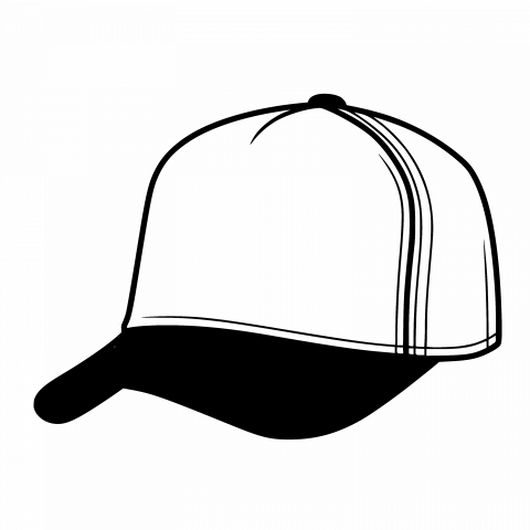 Trucker Hat Template Drawing: Free Vector Clipart with Transparent PNG & SVG