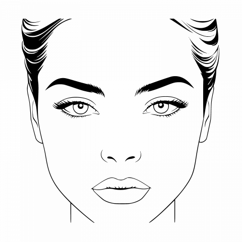 Image Template: Perfect Face Drawing Template - High Resolution, Transparent PNG, SVG