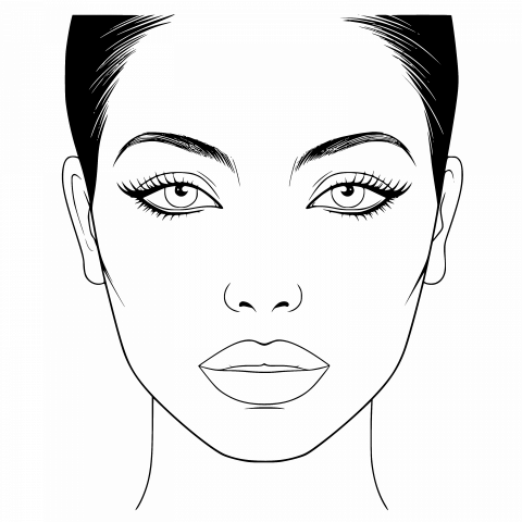 Perfect Face Drawing Template - Free Download SVG, Transparent PNG