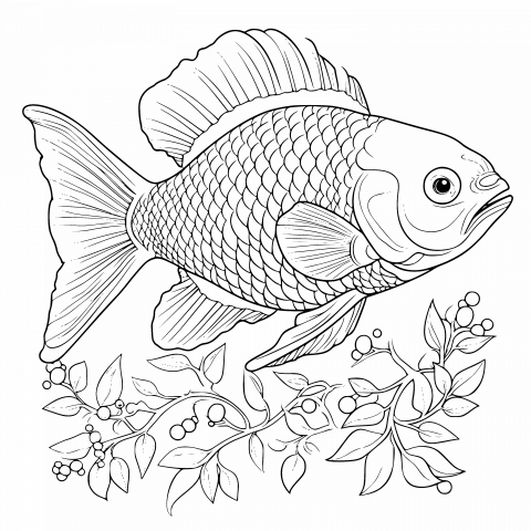 Fish Drawing Template - Free Vector Clipart with Transparent PNG & SVG